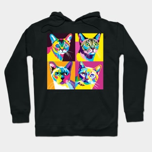 Singapura Cat Pop Art - Cat Lover Gift Hoodie